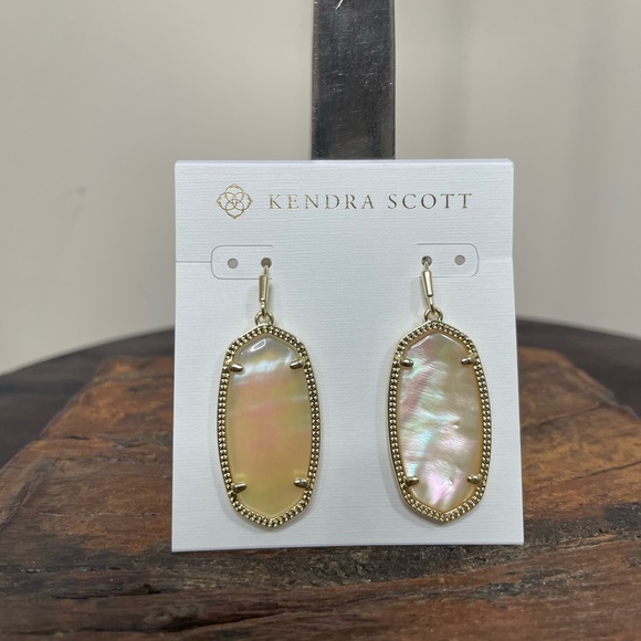 NWT Elle Gold Drop Earrings in Golden Abalone! - Picture 4 of 4